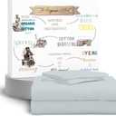 SUPREME ELEGANCE 100% Organic Cotton Percale Twin Sheet Set  Crisp & Breathable Cooling Cotton Bedding, Deep Pocket Fits up to 18, Soft & Durable, Soft Gray, 3-Piece Set