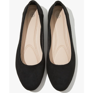 Shupua Flats for Women Round Toe Flat Shoes Dressy Black Ballet Flats Comfortable Womens Dress Shoes Ballerina Flats for Work, Size 8