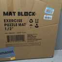 Mat Block EVA Exercise Floor Mats: Interlocking Foam Tile Performance Mats - 6 Tiles (Area: 24 SQ FT) 1/2 inch Thickness, EVA Home Gym Exercise Floor Mats for All Exercises or Equipment, Black