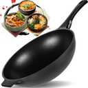 Aluminum Nonstick 12 inch Wok - Induction Compatible - Lightweight