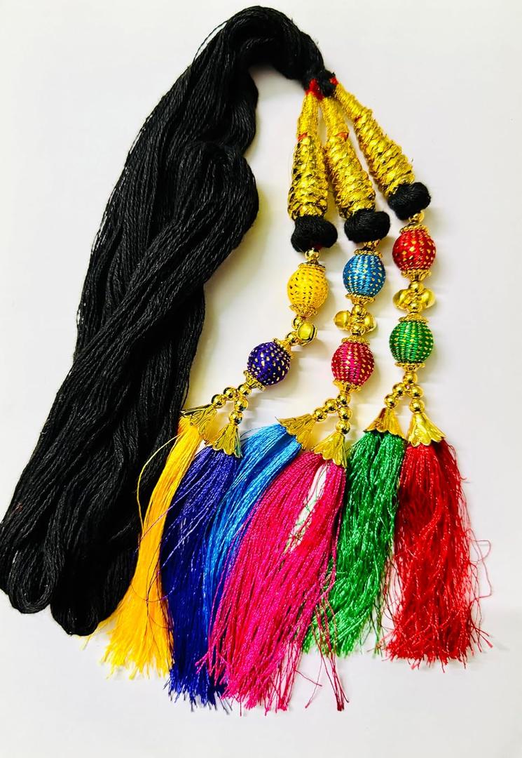 Women's Handmade Patiala Shahi Paranda/Parandi Traditional Hair Accessory Braid Tassles/Hair Extension/Choti, Suitable for Giddha, Bhangra and Folk dance, Lehenga hair accessory.