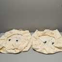 Genina Waterproof Seat Covers for Chairs,Set of 4 Dining Room Chair Seat Covers for Kitchen,Stretch Jacquard Removable Washable Dining Chair Slipcovers Protectors with Rear Covers, Beige