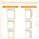 24 PCS 6 Sets Stretcher Bars for Needlework, 3 Sizes Wooden Canvas Stretcher Bars with Thumb Tacks Needlepoint Frame Canvas Stretchers Bar Set for Crafts Supplies, Gifts(7.87", 11.81", 15.75")