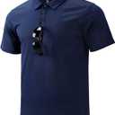 Haimont Men's Polo Shirts with Pocket Short Sleeve Quick Dry Moisture Wicking Golf Shirts Business Casual Work Polos (X-Large)