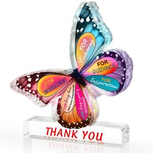 Thank You Gift for Women Men, Appreciation Gifts, Inspiration Work Gifts, Butterfly Acrylic Sign, Coworker Leaving Gift, Retirement Gifts, Appreciation Thank You Gifts for Teacher Boss Leader Coworker