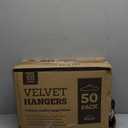 Zober Velvet Hangers 48 Pack - Black for Coats, Pants & Dress Clothes - Non Slip w/ 360 Degree Swivel, Holds up to 10 lbs - Strong Felt Hangers for Clothing