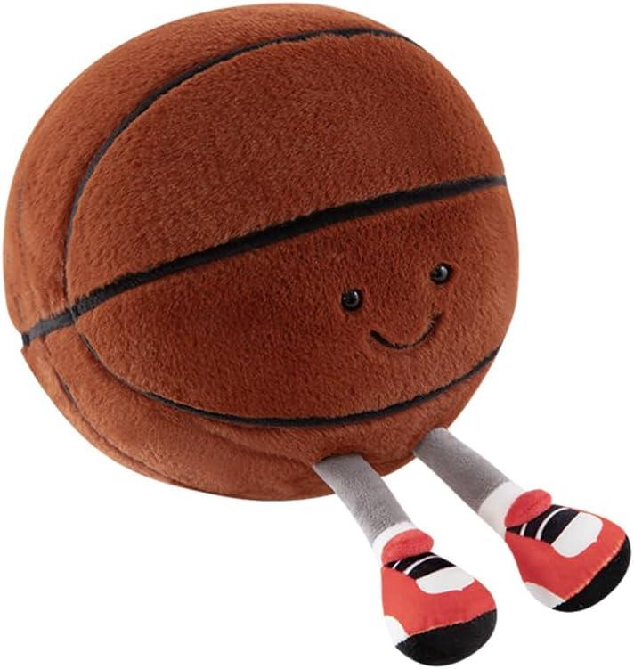 13.7" Cute Football Plush Toys Soft Stuffed Sport Throw Pillow Plush Ball Gift for Kids Birthday and Christmas Decoration (Basketball)