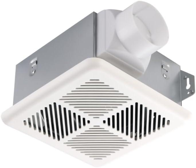 Tech Drive Very Quiet Bathroom Exhaust Fan - 50 CFM, 1.2 Sone, No Attic Access Needed, Energy Star Certified, Easy to Install,3-Inch Duct, Ceiling or Wall Mounted for Bathrooms Up to 55 Sq. Ft, White