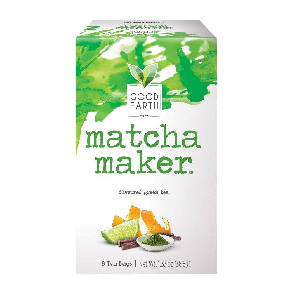 Good Earth Tea Sweet & Spicy Matcha Green Tea, 18 Teabags (Pack of 6) (EXP 12/22/27)