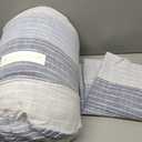Levtex Home Sand Stripes Blue King/Cal King Comforter Set (106x94in) with 2 Pillowcases (36x20in) - Woven Jacquard Stripe - Blue, Grey, White - Cotton King Size Comforter Set - Soft Pre-Washed