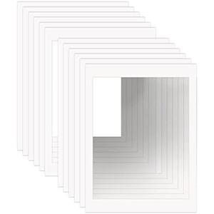 ZBEIVAN 18x24 White Picture Mats for 16x20 Pictures with Core Bevel Cut Frame Mattes - Pack of 12