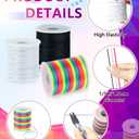 2 Rolls FIVEIZERO White Elastic Bracelet String Total 330 Feet,1mm,1.2mm,1.5mm Elastic Cord for Beading Stretchy String with Beading Needle for Bracelets, Sewing, Necklace, Jewelry Making and Crafts