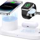 Magnetic Wireless Charger for iPhone: 3 in 1 Charging Station for Multiple Device Apple - 18W Fast Mag-Safe Charger Dock Stand for iPhone 16e 16 15 14 13 12 Pro Max Apple Watch iwatch & Airpods