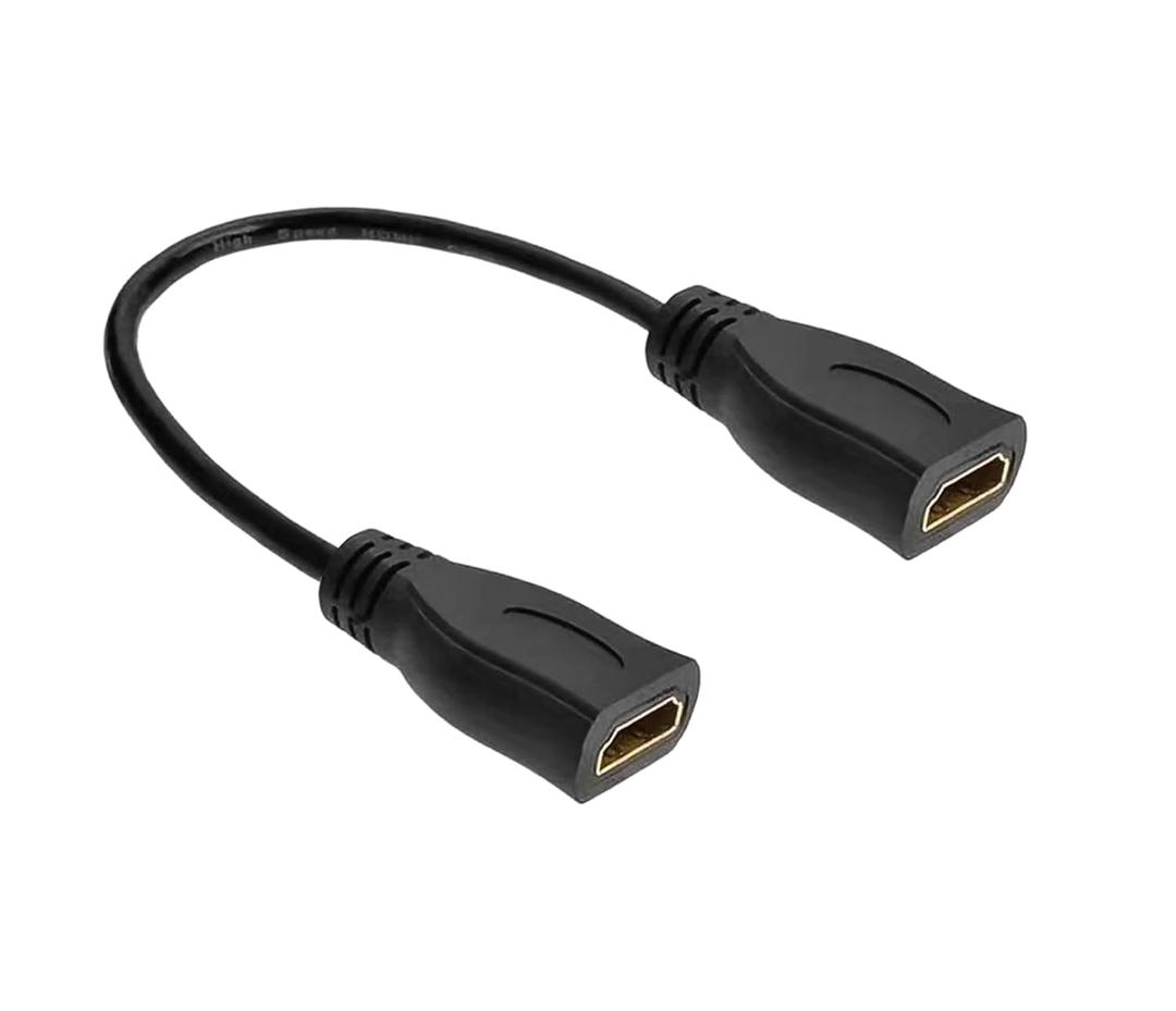 8K HDMI Female to Female Cable, 1FT, high-Speed HDMI Extension Cable, Supports 8K@60HZ, Suitable for Computers High Definition Cable for TV Set-top Box, Female to Female Connector