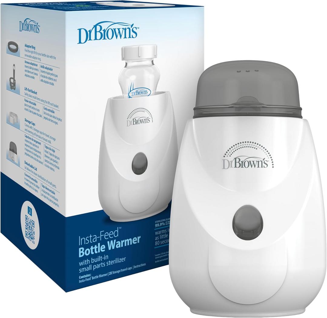 Dr. Brown's Insta-Feed Baby Bottle Warmer and Sterilizer for Baby Bottles and Baby Food Jars, BPA-Free Plastic