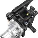 Thermostat Housing with Gasket & Sensor - Compatible with 1.8L & 1.6L 2011-2016 Chevy Cruze, 2012-2018 Chevy Sonic, 2013-2018 Chevy Trax - Replace 25199824, 25192228, 902-033,15-81816