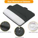 2-Pack Portable Stadium Seat Cushions with Handle, 2.2" Thick Bleacher Cushions for Adults,900D Waterproof Oxford Seat Cushion for Bleachers & Bleacher Pad for Sports Events Office Beaches (Grey)