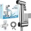 Handheld Bidet Sprayer for Toilet, Premium Stainless Steel Bathroom Bidet Sprayer Set with Anti-Leaking Hose & 2 Water Pressure, Ideal for Feminine Wash, Cloth Diaper Cleaning, Baby Wash & Pets Shower