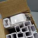 250in Cord Hider, One-Line Cable Hider, Yecaye Small Cord Covers for Wires on Wall System, Cable Raceway Kit for Max 2 Cords, Wire Hiders for Tv on Wall, Wire Hider, 16XL15.7in W0.59in H0.4in, White