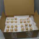 24 Pack 1 oz Frosted Glass Dropper Bottle,Empty Round Boston Travel Bottles With Eye Droppers,Natural Bamboo Dropper Cap for Essential Oils, Tinctures & Perfume,Facial Serums,Massage Oils