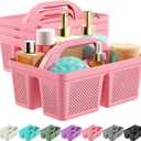 3 Pack Portable Shower Caddy, Integrated Handle, Reinforced Plastic, Organizer Storage Bathroom Supplies and Beauty Products, Cleaning Supplies, Shower Basket for Home, Dorm, Shelf and Cabinet
