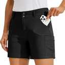 Willit Women's Golf Cargo Shorts Quick Dry Hiking Athletic Casual Summer Shorts with Pockets 5"
 Size 4