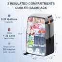 SPARTER Backpack Cooler Insulated Leak Proof 33/49 Cans, 2 Insulated Compartments Thermal Bag, Portable Lightweight Beach Travel Camping Lunch Backpack for Men and Women