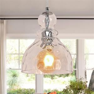 DELIPOP Hammered Glass Pendant Light for Kitchen
