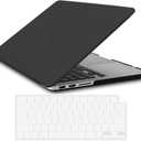 ACJYX Laptop Cover Compatible with MacBook Pro 16 inch 2020 2019 Release Model A2141 with Touch Bar and Touch ID, Clear Matte Cover Hard Case and Keyboard Skin, Black