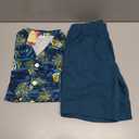 Arshiner Boys Hawaiian Button Down Shirts and Short Sets Summer Outfits Printed Kids Cabana, Blue Set 7-8 Years
