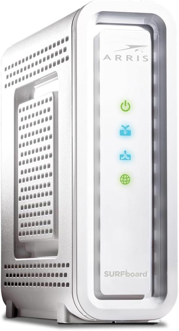 ARRIS (SB6190) - Cable Modem - Fast DOCSIS 3.0 32x8 Gigabit Cable Modem, For Comcast Xfinity, Cox, Spectrum and more, 1 Gbps Port, 800 Mbps Max Internet Speed, 2 Year Warnty- (No Built-in Wifi)