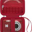 Canboc Hard Case for KODAK PIXPRO FZ55/ FZ45/ FZ43/ FZ53 16MP Digital Camera, Vlogging Camera Bag, Zipper Mesh Pocket fit Cable, SD Card, Red (Case Only)