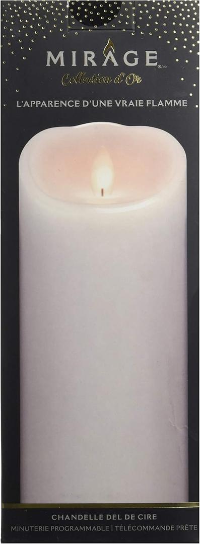 Sterno Home MGT814309WH00 White Wax Pillar with Timer Sterno Home MGT814309WH00 White Wax Pillar with Timer