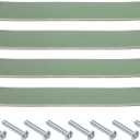 uxcell 4 Pcs Leather Drawer Pulls, Kitchen and Wardrobe Door Knobs Leather Pulls Dresser Handles with Screw for Bathroom Kitchen Bedroom Dresser Cupboard, Green