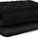 Aircliff Japanese Floor Futon Mattress, Roll Up Tatami Mat, Sleeping Pad, Shikibuton, Portable Foam Floor Bed Mattress for Sleeping, Dormitory, Guest Bed, Designed in Japan (Black, Queen) (Queen (80"L x 60"W x 2.5"Th))