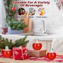 Milisten 10pcs Christmas Drink Balls Juice Bottles Clear Ornament Balls Christmas Fillable Booze Tree Ornaments Water Bottle Bulbs Xmas Booze Pendant Ball for Party 5.07ounce, Silver