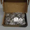 Chibery 10 Pack 1" Overlay 3D Soft Close Concealed Hinge for Face Frame Door, Smooth Slow Self Closing Hinges, Satin Nickel, Hidden 105 Open Angle Stainless Steel Hinge for Kitchen Cabinet Door