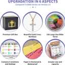 Large Size Read Me When Bible Verses Jar for Emotions and Feelings(108pcs),Christian Gifts For Women,Hope and Prayer Jar with Cross Necklace,Religious Gifts for Mom,Bible Accessories