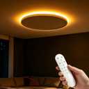 15.7 Inch LED Flush Mount Ceiling Light with Remote, 2700LM Dimmable 2700K-6500K Ceiling Light with 2000K Nightlight and Timer, 32W Modern Ceiling Lamp for Bedroom Kitchen Hallway Dining Room