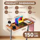 Adjustable Treadmill Walking Pad Desk, for Bike/Cycling Trainer, Workstation Standing Desk, Trainer Stand Table for Indoor, Treadmill Attachment-Exercise While Working or Watching TV, Rustic Brown