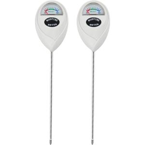 Censinda Soil Moisture Meter, 2 Pack Soil Moisture Monitor for House Plants, Indoor & Outdoor, Garden, Farm, Lawn Plant Care, No Battery Needed(White)