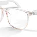 Smart Glasses Bluetooth Audio Sunglasses for Men Women with Dual Stereo Speakers, Open Ear Music &HD Calling, Touch &Voice Assistant, UV ProtectionTransparent