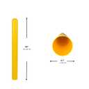 Innoplast BollardGard 4" x 52" 1-Pack Round Top Bollard Cover (Yellow No Tape)