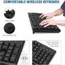 Wireless Keyboard and Mouse Combo, EDJO Full-Sized 2.4GHz USB Computer Wireless Keyboard and Optical Mouse for Windows, Mac, Laptop/Desktop/PC