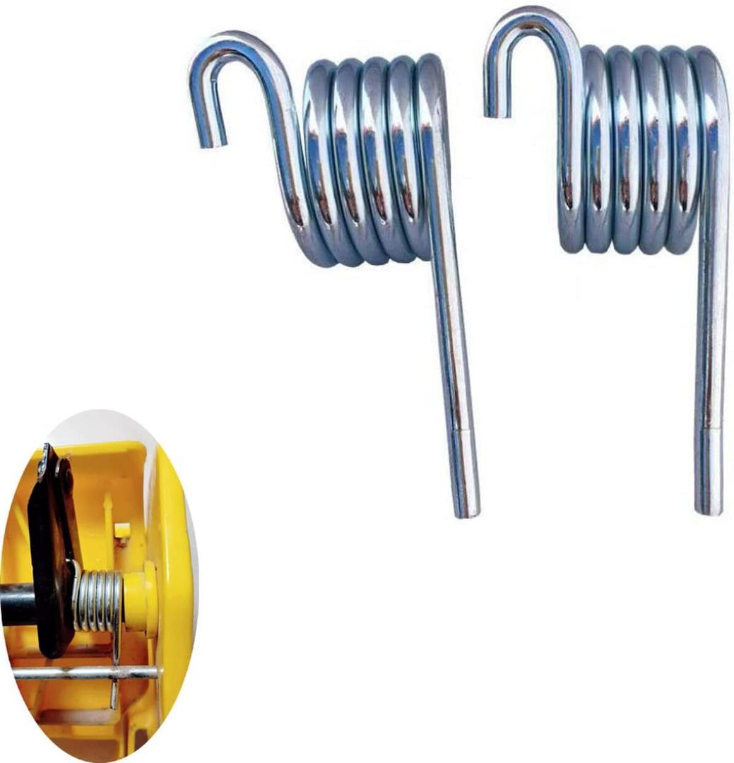 2 Pack Water Press Spring Replacement for Commercial Mop Bucket Side-Press Wringer Torsion Springs for Combo on Wheels Heavy Duty Business Floor Cleaning Mopping Buckets Accessories