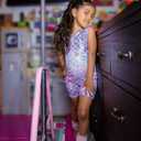 Funnycokid Girls Gymnastics Leotards with Shorts Sparkle Dance Unitards Mermaid Active Biketards 2-10 Years