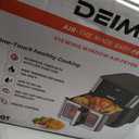 DEIME Air Fryer 10.2 QT, 1700W Large Capacity with 10 Preset, Visual Cooking Window, Non-Stick Basket, Recipe Included (Silver)