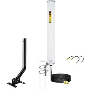 Omni Directional 5G 4G LTE Cellular Antenna for t Mobile, SMA ts9 Outdoor 2x2 MIMO Antennas for 4G LTE Modem/ 5G Router, 16.5 ft Cable SMA Male/ ts9/ mouthing Pole
