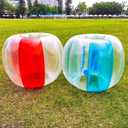 2 Pack Inflatable Bumper Balls for Adults (4ft/1.2m) Giant Sumo Balls Body Bumpers Balls Buddy Zorb Ball Outdoor Toys for Kids Yard Human Bubble Ball Hamster Ball(Red+Blue, 48inch)