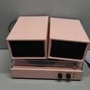 Vinyl Record Player with Bluetooth and External Stereo Speakers, | Vinyl to MP3 Converter | 3-Speed Turntable with USB Recording, AUX Input, RCA Output, Headphone Jack, Auto Stop, Pink